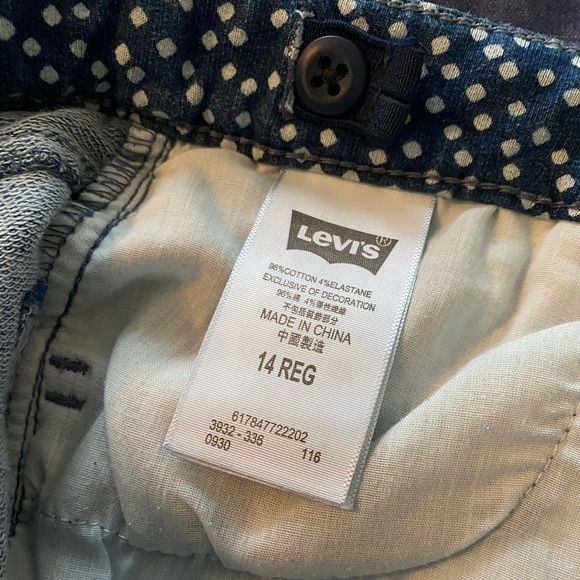 Levi’s Girls Blue Knit Shorty Shorts Girls 14 regular - Picture 4 of 10